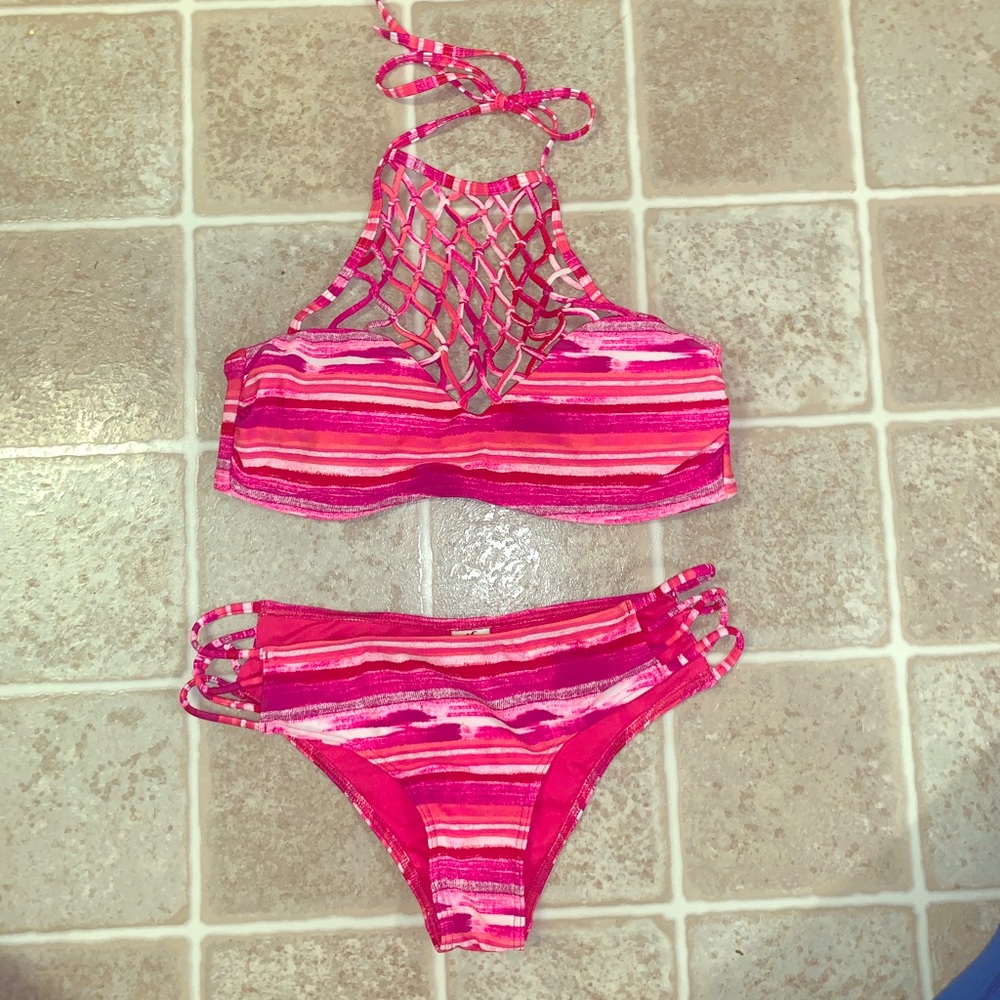 Pink hollister bikini